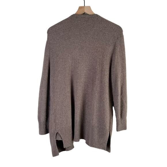 Madewell Cozy Walker Cardigan Open Front Merino Wool & Alpaca Heather Brown, XS - Picture 10 of 12